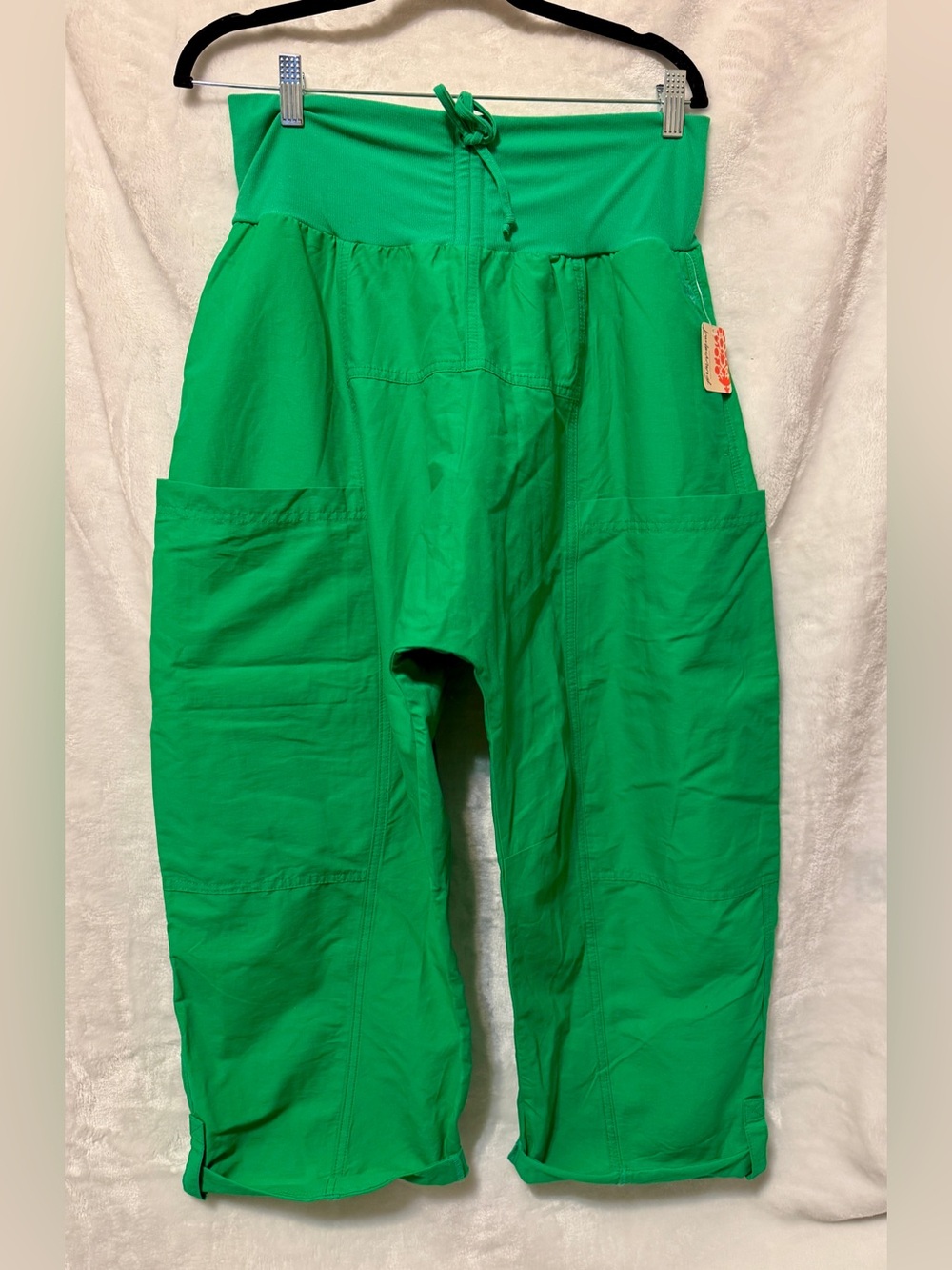 FP Movement by Free People Bright Green Cropped Wide-Leg Pants